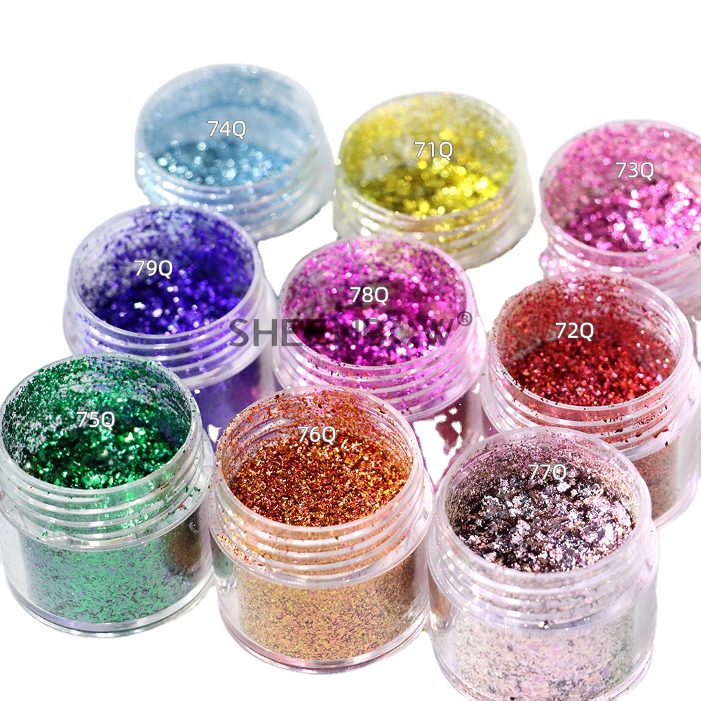 CambiodecolorMetálicoPaillettes（Sombras & Cara y cuerpo）